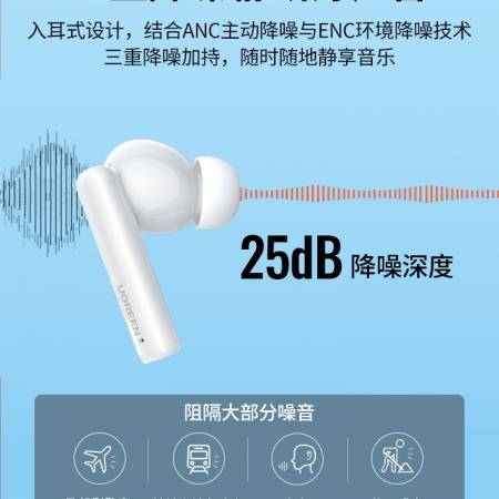 绿联hitune t3 降噪蓝牙耳机